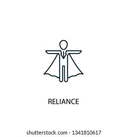 reliance concept line icon. Simple element illustration. reliance concept outline symbol design. Can be used for web and mobile UI/UX