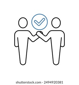 reliance concept line icon. Simple element illustration. reliance concept outline symbol design.