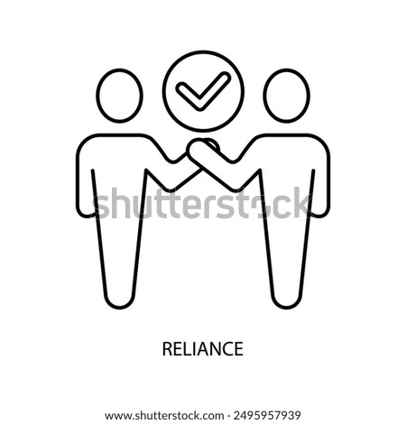 reliance concept line icon. Simple element illustration. reliance concept outline symbol design.