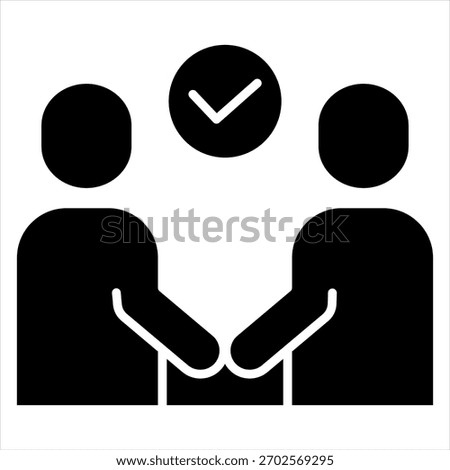 Reliance Glyph Icon Illustration Vector