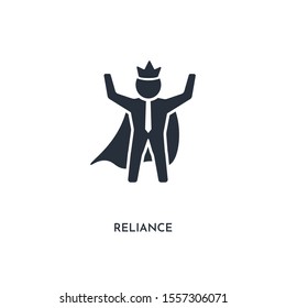 reliance icon. simple element illustration. isolated trendy filled reliance icon on white background. can be used for web, mobile, ui.
