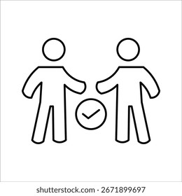 Iconos de confianza. Ilustración vectorial de línea simple
