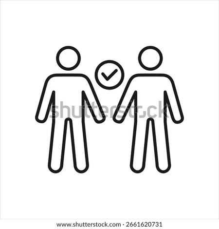 Reliance Outline Icon Vector Illustration