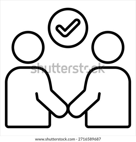 Reliance Outline Icon Vector Illustration
