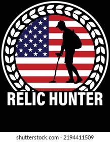 relic hunter metal detector t shirt design