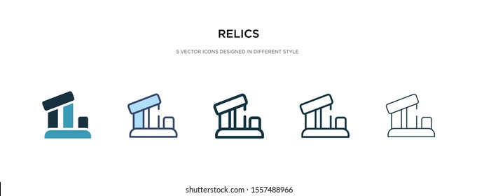 relics icon in different style vector illustration. two colored and black relics vector icons designed in filled, outline, line and stroke style can be used for web, mobile, ui