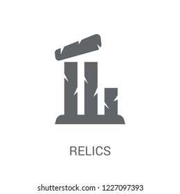 Relics icon. Trendy Relics logo concept on white background from Museum collection. Suitable for use on web apps, mobile apps and print media.