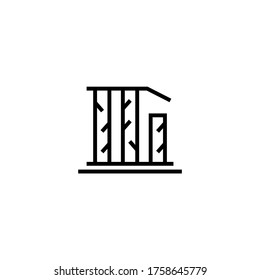 Relics icon vector in black line style icon, style isolated on white background