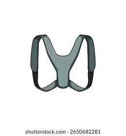 relief back posture corrector cartoon. therapy health, wearable tension, slouching lumbar relief back posture corrector sign. isolated symbol vector illustration