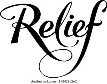 Relief - custom calligraphy text