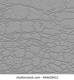 Relief fragment of concrete wall. Vector background