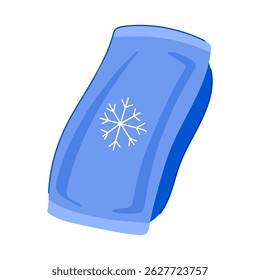 iceberg de alívio para lesões cartoon. inchaço reutilizável, dor de gel, recuperação inflamação iceberg de alívio para lesões sinal.