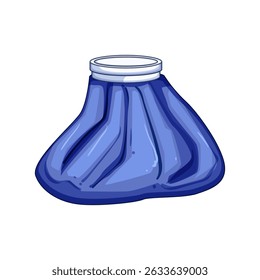 iceberg de alívio para lesões cartoon. inchaço reutilizável, dor de gel, recuperação inflamação iceberg de alívio para lesões sinal.