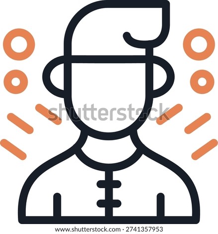 Relief Line Due Icon Design