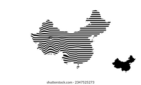 mapa de alivio de China, vector de alta calidad