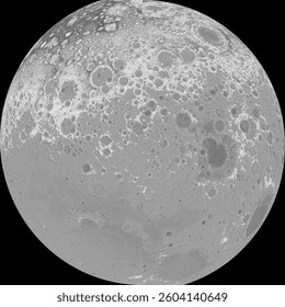 Relief map of the first pole of the Moon's surface