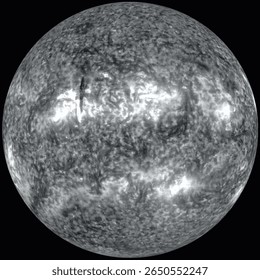 Mapa en relieve de la estrella Sol