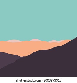 
relief of mountains and open areas