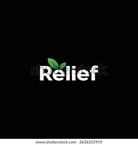 Relief Natural Leaf icon vector illustration Logo.