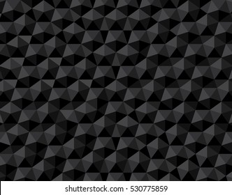 Relief Repeating Pentagon Shape Pattern Wallpaper Based on Penrose Mosaic - Black Colored Elements on Similar Background - 3d Illusion Flat Graphic Style