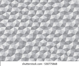 Relief Repeating Pentagon Shape Pattern Wallpaper Based on Penrose Mosaic - Grey Colored Elements on Similar Background - 3d Illusion Flat Graphic Style