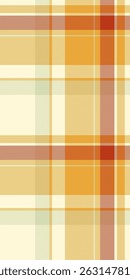 Alívio vetor de tecido sem costura, padrão de xadrez de textura oriental. Grande fundo tartan verificar têxtil na paleta de cores de cornsilk e âmbar.