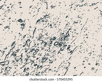 Relief stone surface texture. Old concrete wall. Monochrome image. Grunge distress texture. Vector template.