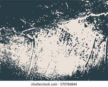 Relief stone surface texture. Old concrete wall. Monochrome image. Grunge distress texture. Vector template.