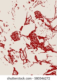 Relief stone surface texture. Old concrete wall. Monochrome image. Grunge distress texture. Vector template.