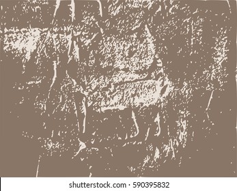 Relief stone surface texture. Old concrete wall. Monochrome image. Grunge distress texture. Vector template.