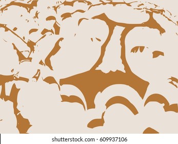 Relief stone surface texture. Old concrete wall. Grunge distress texture. Vector template.