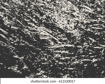 Relief stone surface texture. Old concrete wall. Monochrome image. Grunge distress texture. Vector template.