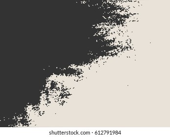 Relief stone surface texture. Old concrete wall. Monochrome image. Grunge distress texture. Vector template.
