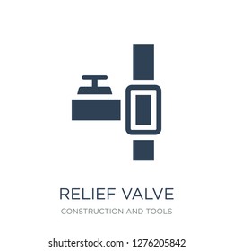 relief valve icon vector on white background, relief valve trendy filled icons from Construction and tools collection, relief valve vector illustration