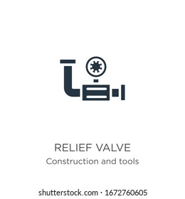 Relief valve icon vector. Trendy flat relief valve icon from construction and tools collection isolated on white background. Vector illustration can be used for web and mobile graphic design, logo, 