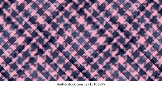 Relief vector seamless background, magazine pattern tartan plaid. 20s fabric check textile texture in blue and light colors palette.