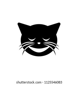 relieved cat icon. Element of emotions icon for mobile concept and web apps. Detailed relieved cat icon can be used for web and mobile on white background