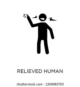 relieved human icon. relieved human symbol design from Feelings collection. Simple element vector illustration on white background.