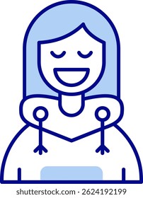 Design de ícone de vetor de linha aliviada
