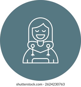 Design de ícone de vetor de linha aliviada