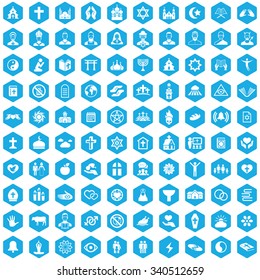 religion 100 icons universal set for web and mobile
