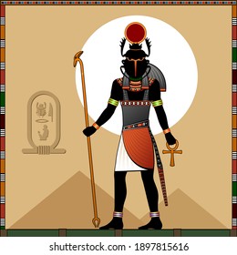 Religion of Ancient Egypt. 
Khepri is a ancient Egyptian god of the rising sun, creation and the renewal of life.