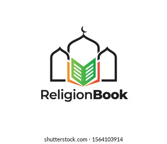 religion book logo design vector