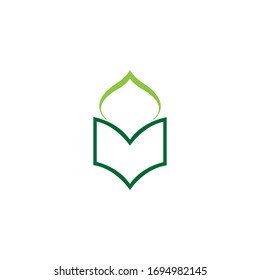 Logo-Design-Vektorillustration für Religionsbücher