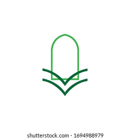 Religion book logo design vector stock