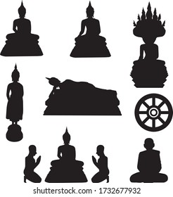 Religion buddhism of thailand. Icon buddha