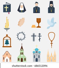 Religion charity icons vector illustration.