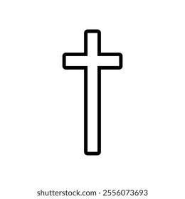 Religion, christian cross icon.vector flat black simple trendy style illustration for web and app..eps