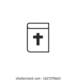 Religion, church, Bible study Icon vector sign isolated for graphic and web design. Bible symbol template color editable on white background.