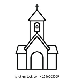 Religion church icon. Outline religion church vector icon for web design isolated on white background